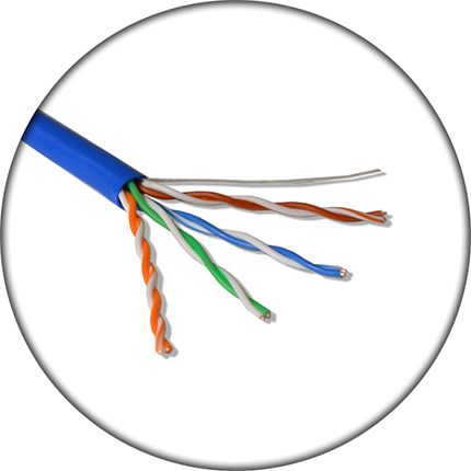 Четыре пары жил UTP-кабеля нужны для передачи сигнала по сети